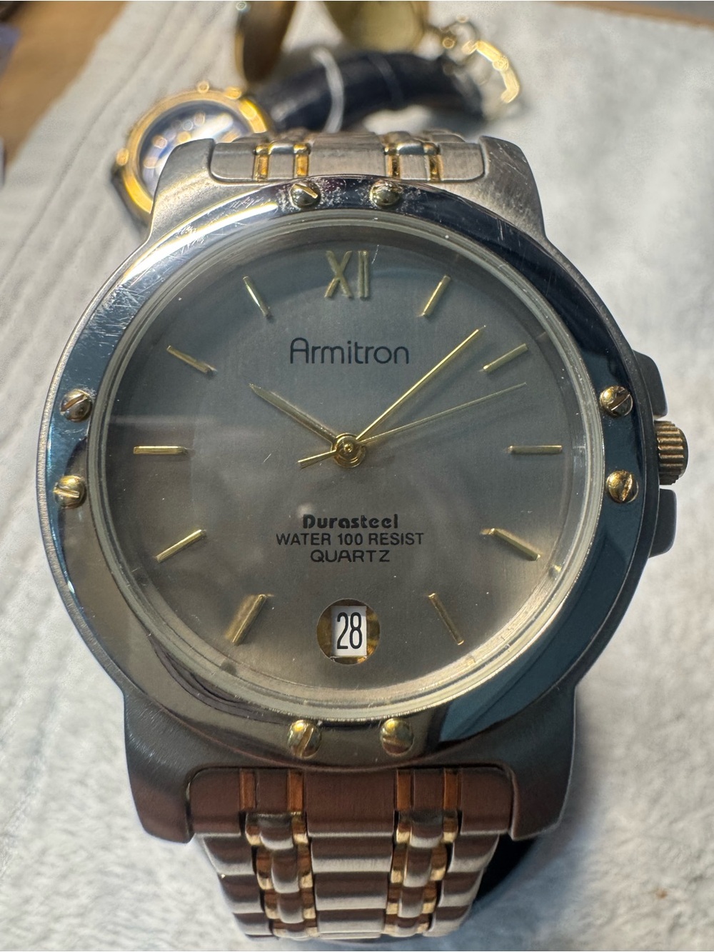 Armitron Two-Tone Silver and Gold Men's Watch